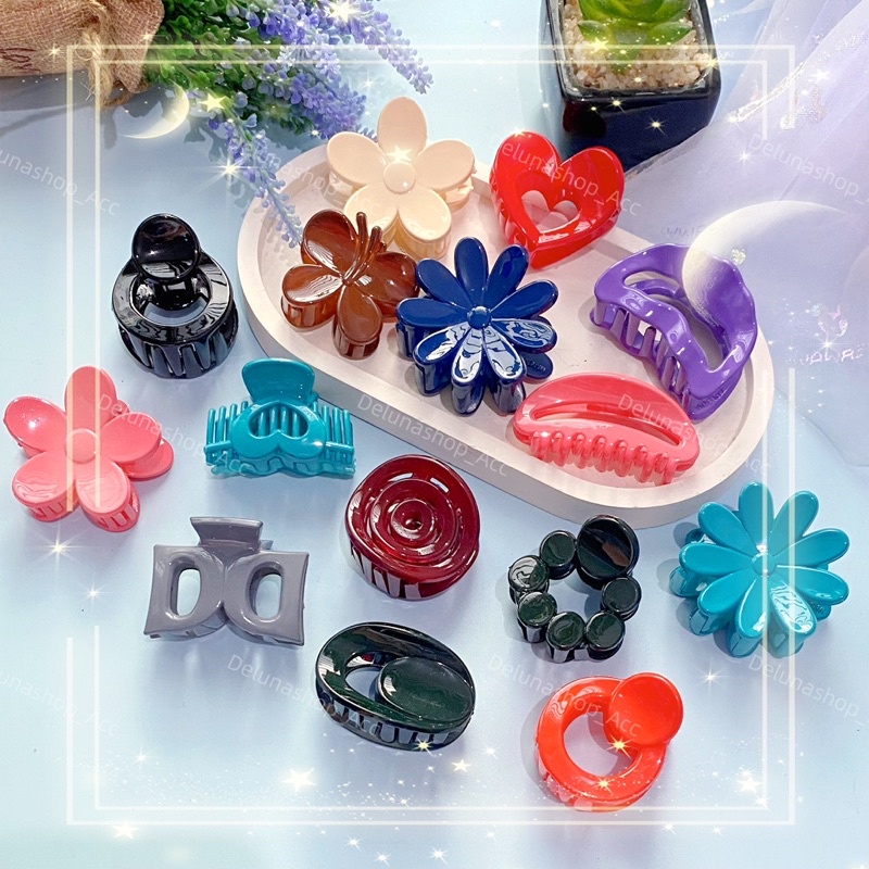 Delunashop jepit Jedai kep rambut kecil Haircules Warna jepit rambut korea motif unik motif kilat premium bahan cantik