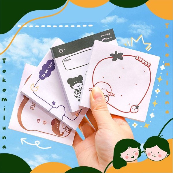 

Sticky notes mini memo daily cute decor planner jurnal lucu HB1243