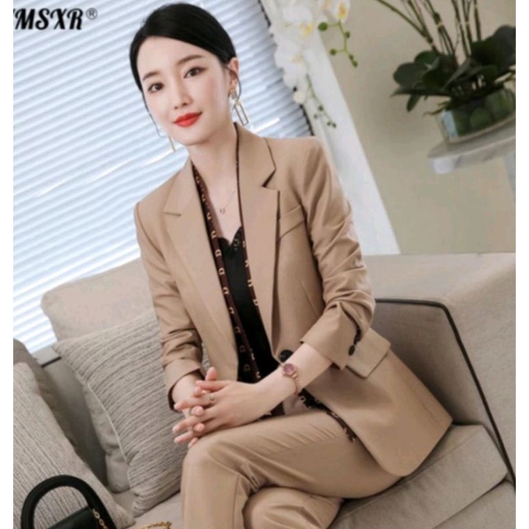 Stelan Jas Wanita Blazer / Stelan Blazer Wanita Korea / Set Wanita