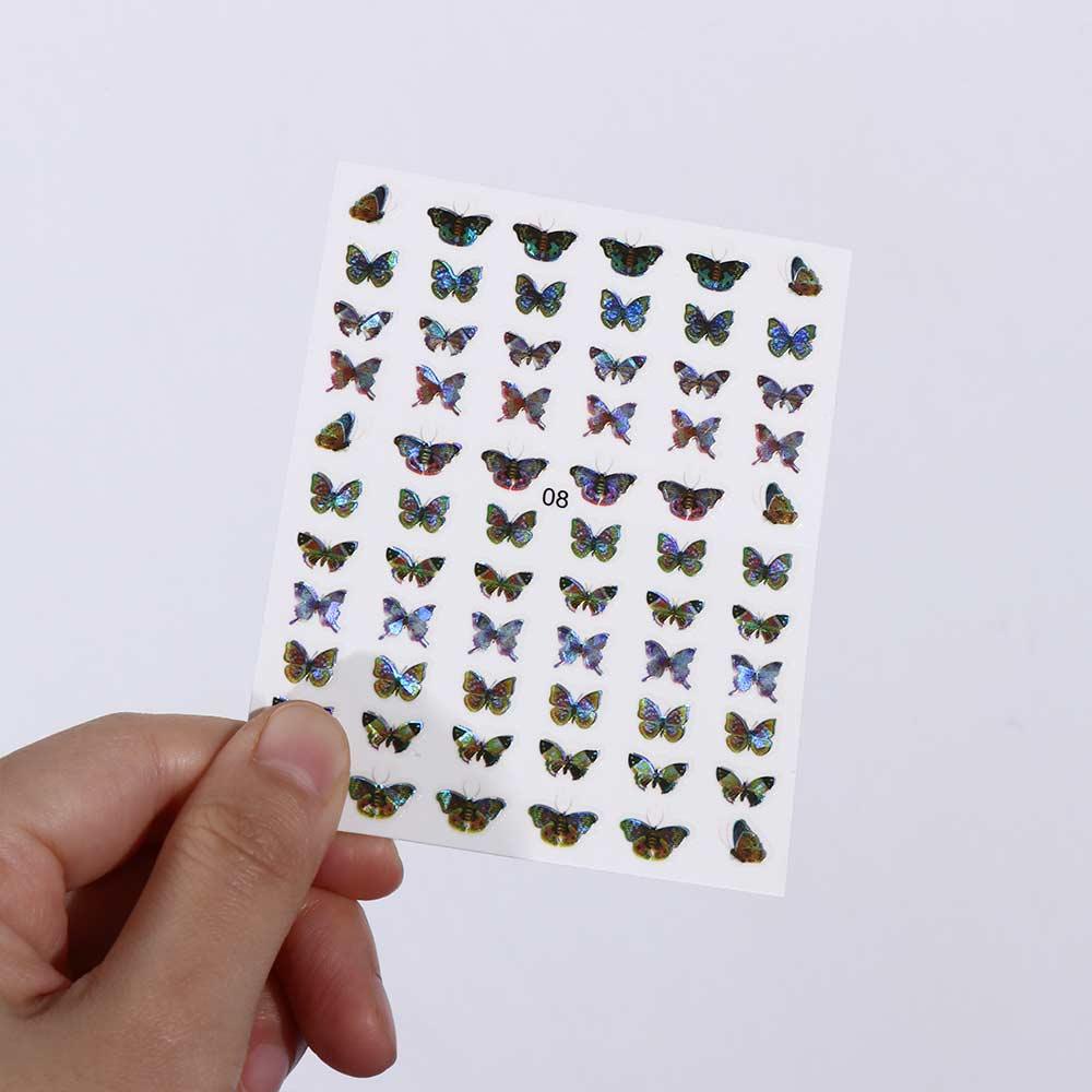 AUGUSTINA Agustina Perekat Stiker Kuku Laser Jepang Kuku Kecantikan DIY Stiker Kuku Nail Art Perhiasan Nail Art Dekorasi