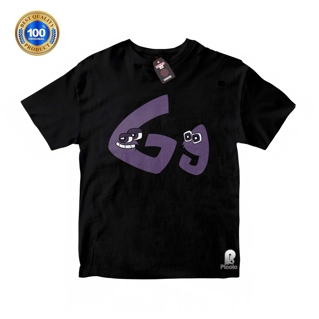 BAJU ANAK KAOS ATASAN ANAK HURUF G ALPHABET LORE UNISEX Bahan COTTUN (FREE NAMA)