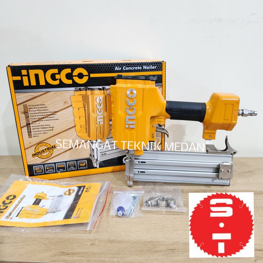 AIR NAILER GUN PAKU ANGIN TEMBOK BETON ST64 ST 64 mm INGCO ACN18641