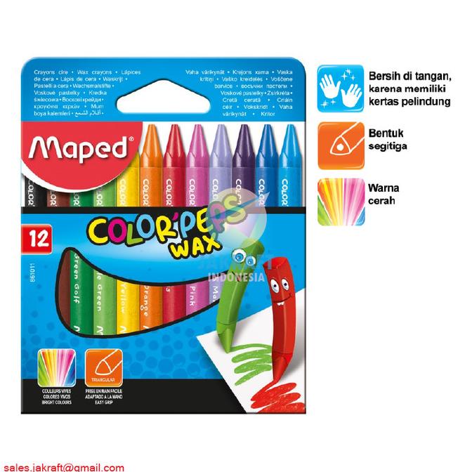 

SALE NOW KRAYON ANAK MAPED WAX CRAYON SET 12 WARNA COLOR AMAN BERKUALITAS TERBAIK