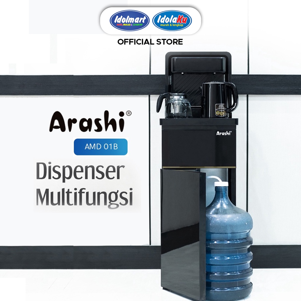 IDOLMART Dispenser Arashi Multifunction AMD 01B / AMD 02BC / ABD 03N / Hot , Warm & Cold / Galon Baw