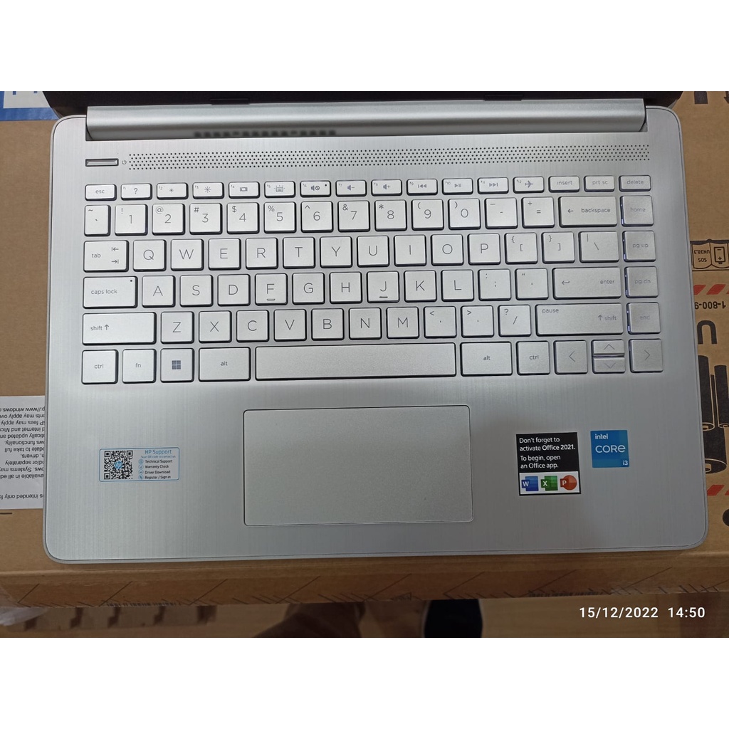 Laptop Desain HP 14S DQ2614TU Intel Core I3 1115G4 16GB 512GB 14 FHD IPS Windows 11 Home Office Original Silver Terlaris