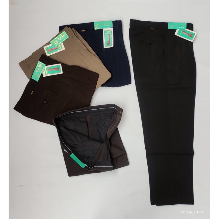 Super Talon Celana Formal Reguler Pria Pakai Rempel Bahan Twist Tebal Premium