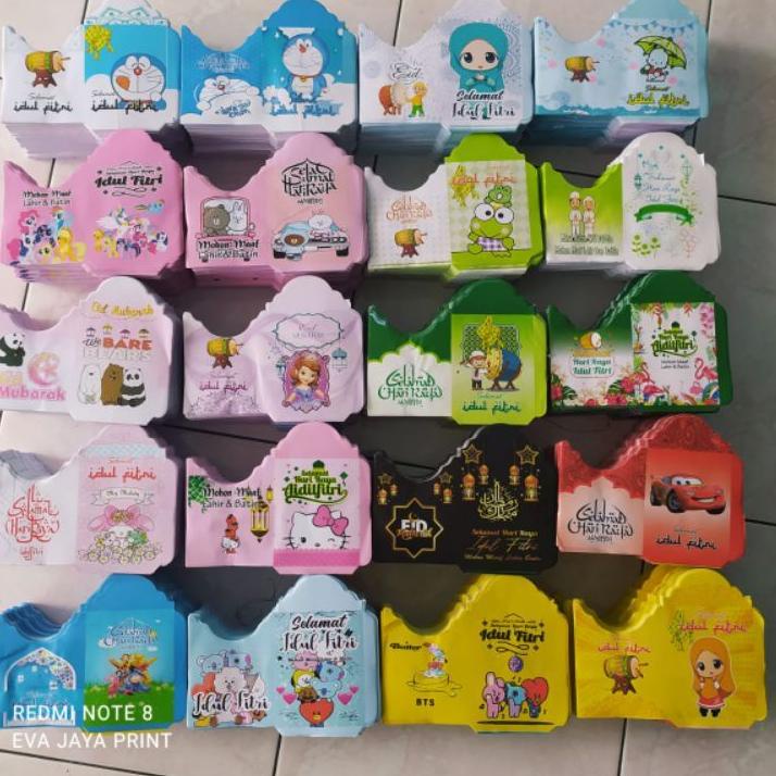 

デ 100 Lembar Angpau Amplop Lebaran Lembaran / Siap Pakai || 4-5 motif dalam 1 pack besar ㅨ