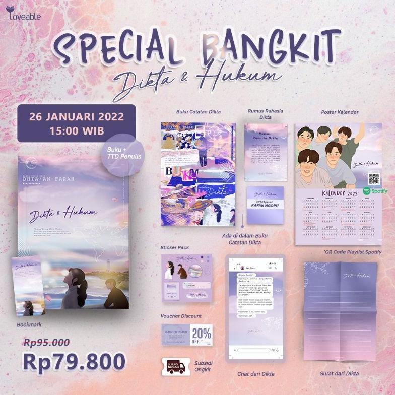 BISA COD READY Novel Dikta dan Hukum - Dhia'an Farah (Paket Bangkit)