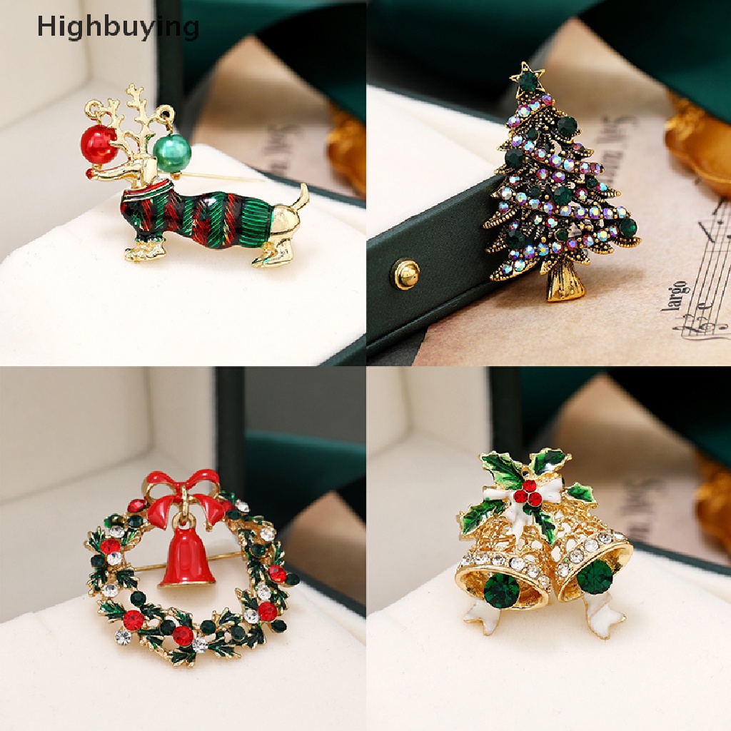 Hbid Tahun Baru Natal Bros Logam Lencana Pin Fashion Perhiasan Aksesoris Pohon Natal Merry Christmas Dekorasi Pesta Baju Aksesoris Glory