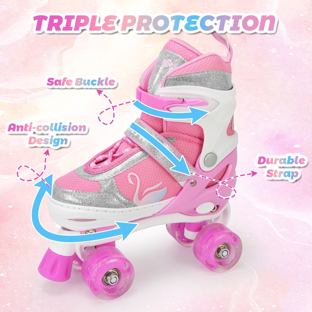 IXCE Sepatu Roda Anak/Cocok untuk sepatu roda pemula/sepatu roda lnline skate power/support COD
