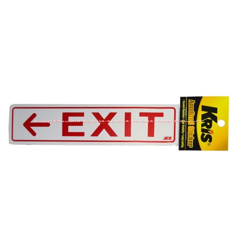 Stiker Exit Panah Kiri Sticker Eksit Mudah Diaplikasikan Pada Kaca Metal Atau Plastik Exits left