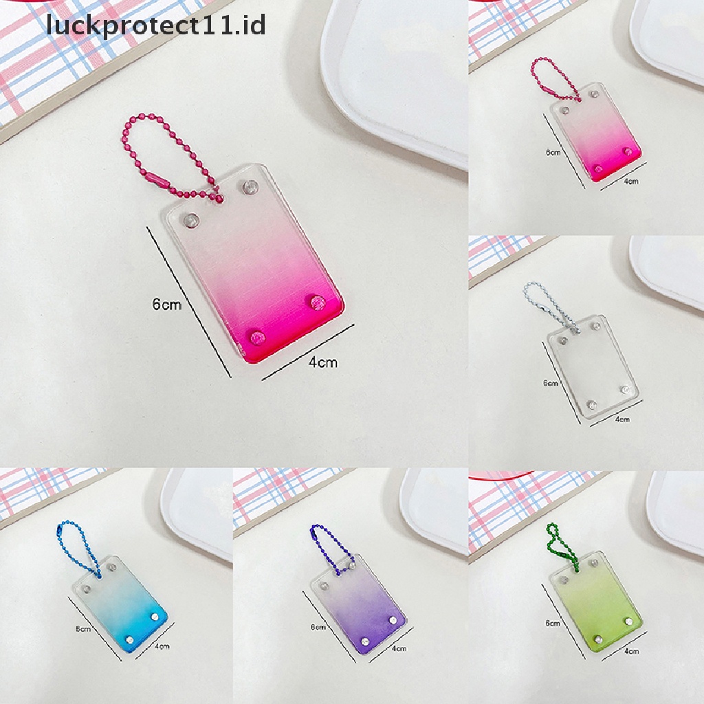 /Fashion Hot//// Ins Baru Gantungan Kunci DIY Photocard Card Holder Case Beruang Korea Bingkai Foto Akrilik Idola Bintang Chasing Liontin 2022alat Tulis.