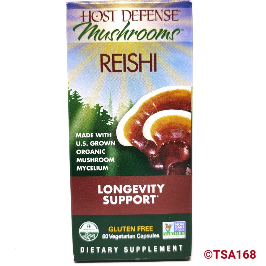 Host Defense Mushrooms Reishi Longevity Support 60 Vegan Caps