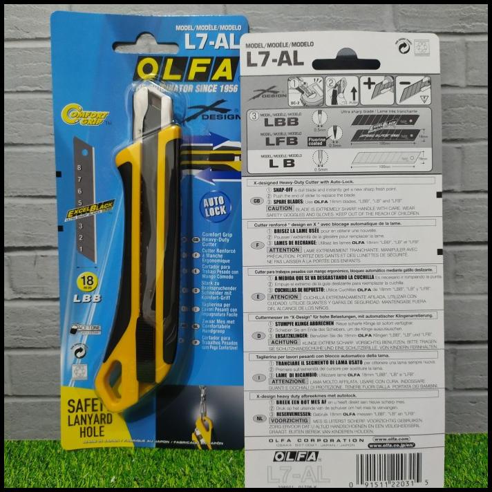 

Pisau Cutter 18Mm L-7-Al Olfa Snap Off Blade Cutter