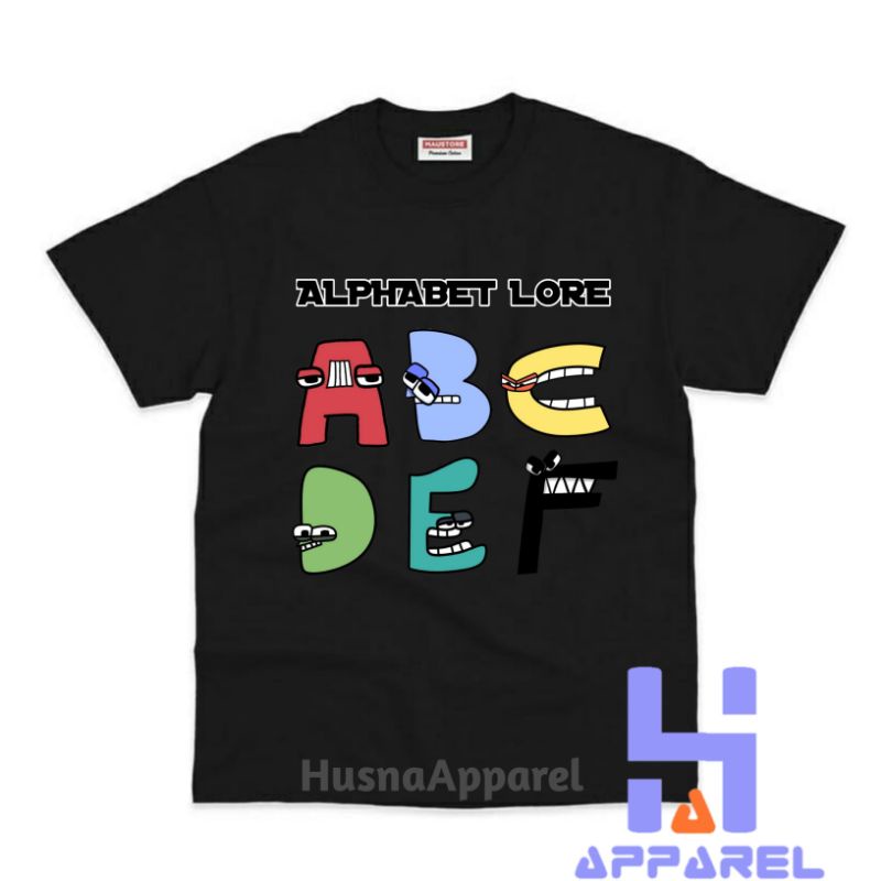 BAJU ANAK KAOS ANAK ALPHABET LORE