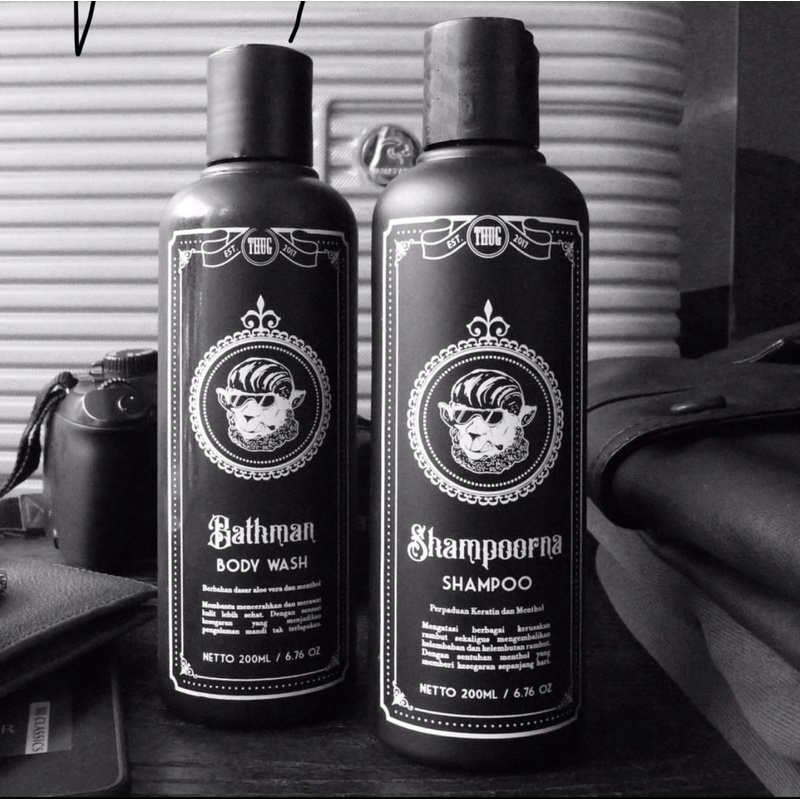 2 Shampoorna Shampoo + 1 Bathman Body Wash Thugofficial (200ml)