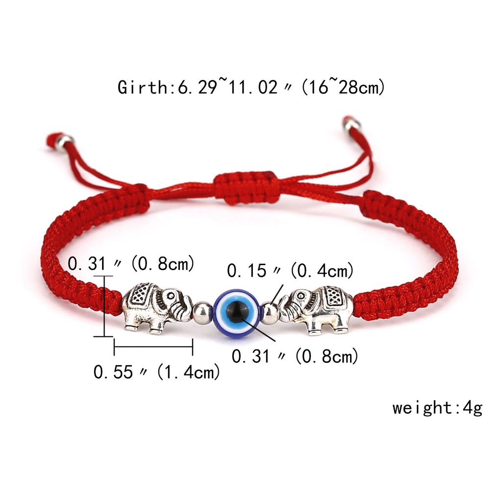 Gelang Lady Evil eye Palm Mata Biru Mata Jahat Tali Merah braided adjustable bracelet