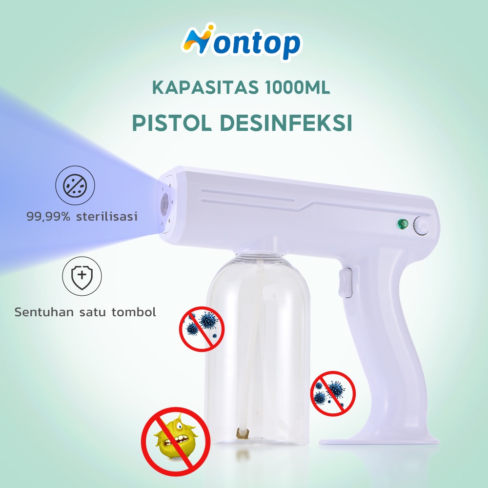 Jual Hontop 1000ML Nano Spray Gun Disinfectant Wireless Nano Uap Biru