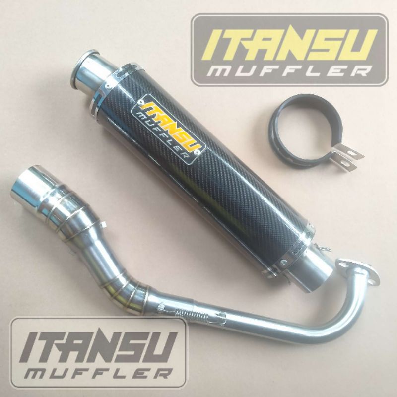Knalpot Racing Nmax Old Nmax New Itansu Muffler Bulat Carbon