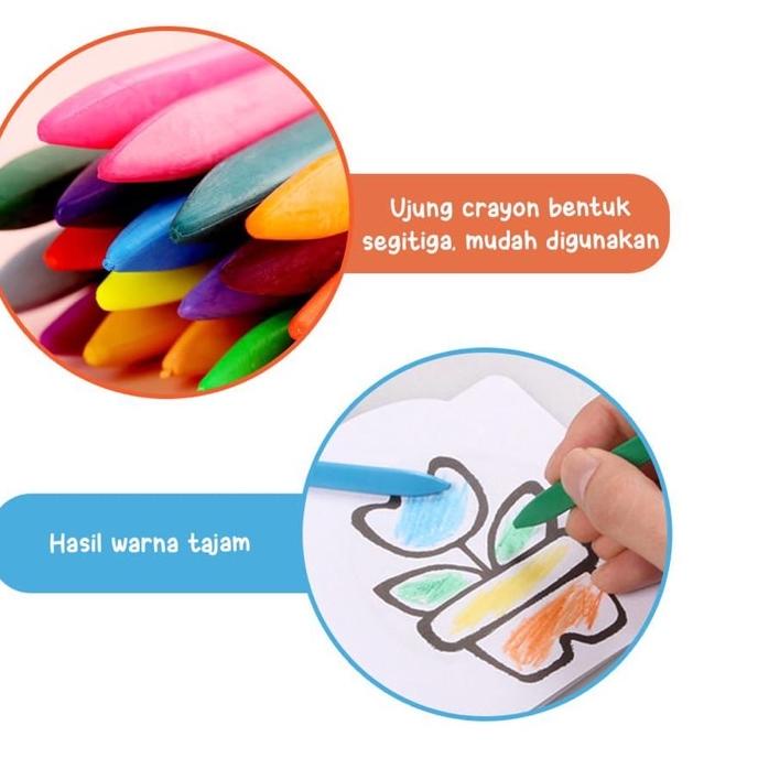 

DAPATKAN SEGERA Plastic crayon Lab Crayon Triangular Crayon Krayon Plastik Anak Crayonlab Crayon Murah Crayon Anti Kotor Krayon anak`
