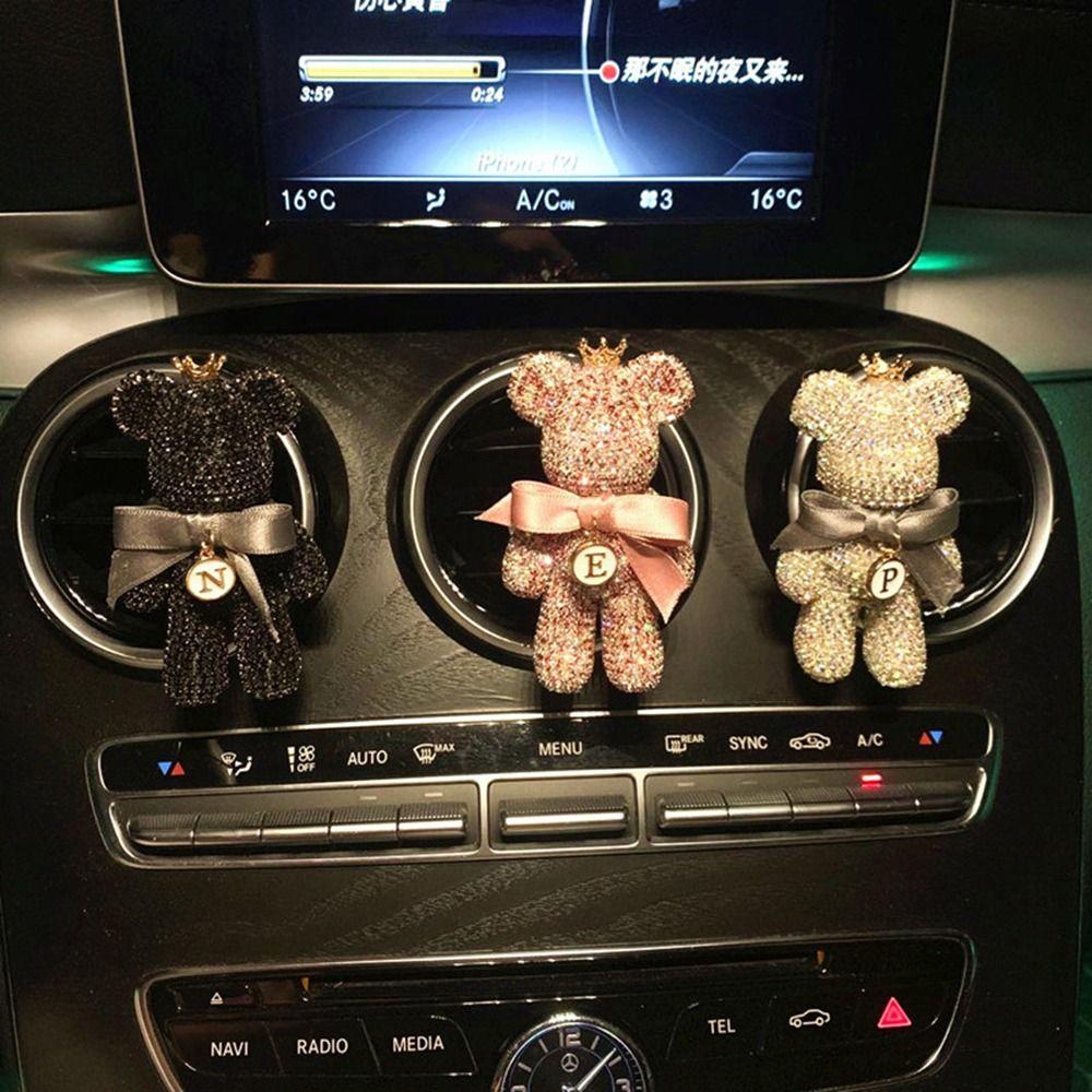 Suyo Busur Kristal Gloomy Bear Bling Kartun Berlian Cermin Hiasan Gantung