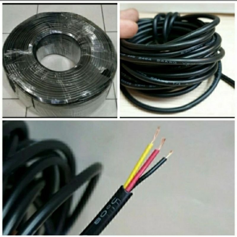 Kabel Awg24 3jalur Kabel awg 24 isi3 jual per/300meter