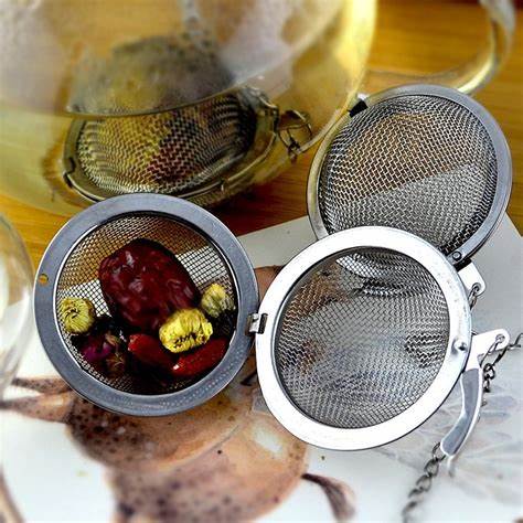 Saringan Teh Stainless / Stainless Stell Tea Infuser / Saringan Teh Bola / Saringan Rempah / Stainless Stell Herb Spice Infuser (5.5 CM)