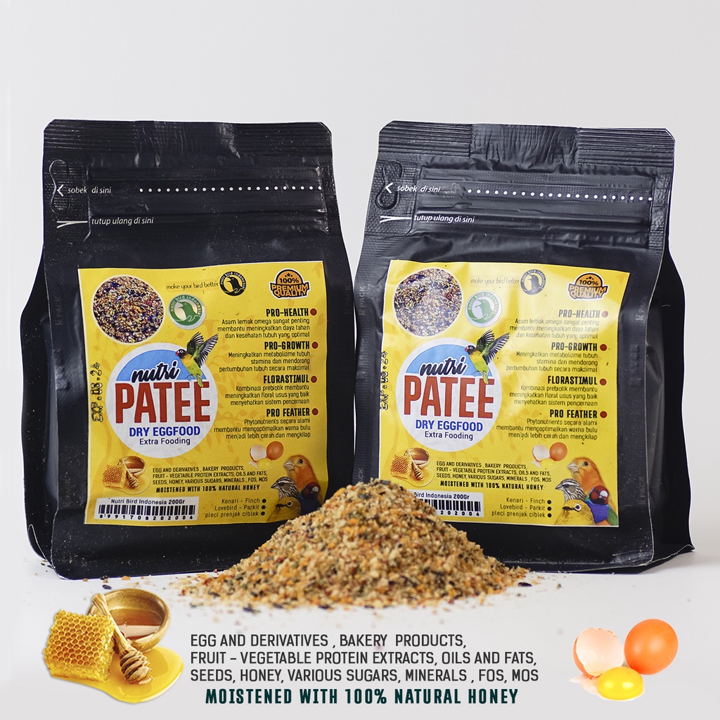 NUTRI PATEE EGGFOOD Extra Fooding Burung Kenari Finch Lovebird