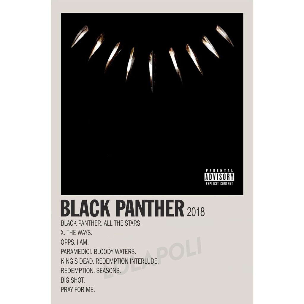 Poster Cover Album Black Panther - Kendrick Lamar &amp; SZA