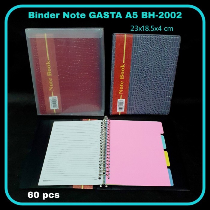 

BOS BINDER NOTE LUX A5 KULIT HALUS/BUKU RING/BINDERNOTE/BUKU NOTE