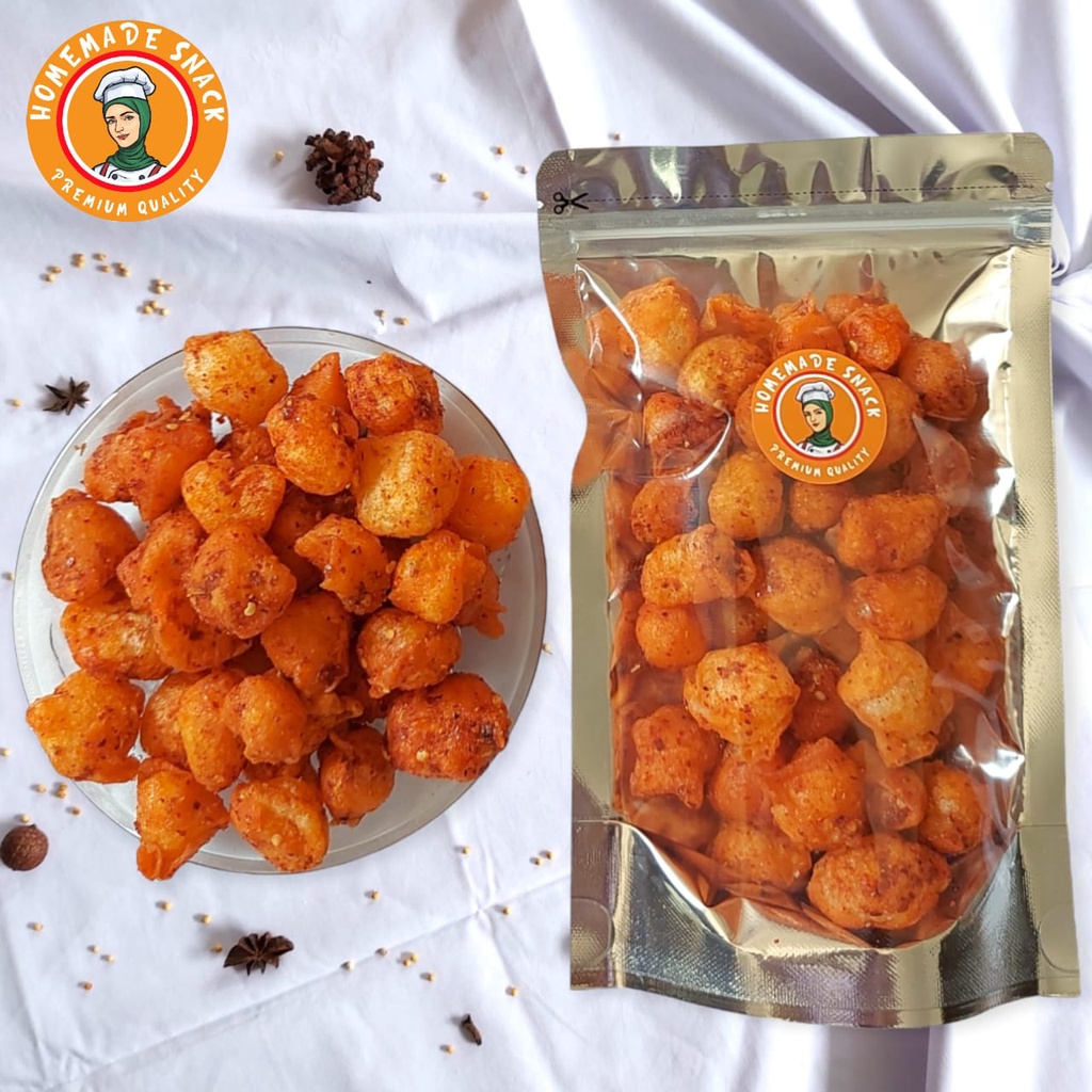 

Homemade Snack - Siomay Goreng Daun Jeruk Kering Mini Rasa Pedas Krupuk Siomai Homemade Snack Halal Kualitas Premium