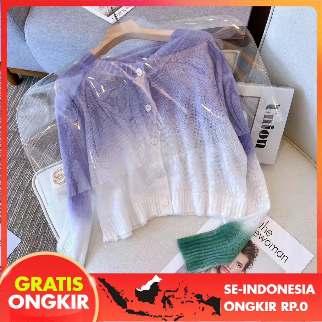 Cardigan Wanita Tembakan Nyata Graent Ungu Rajutan Cargan  Wanita 2022   Bahasa Perancis Pendek Leng