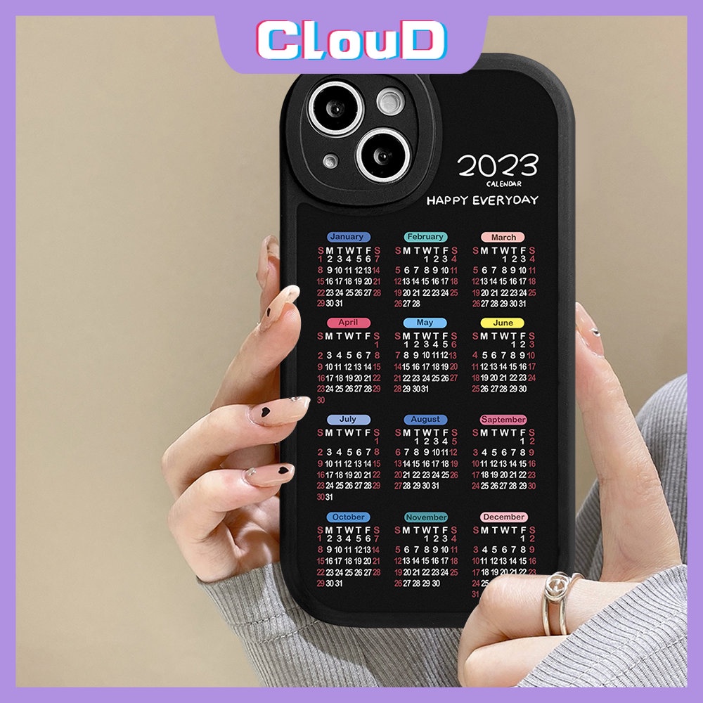 2023kalender Soft Tpu Case Realme C35 C11 C25Y C17 C21Y C12 C15 C31 C20 C20A C25s C21 C3 C30 C2 Realme 5i 8Pro 6i 8i 9i 7i 8 5 6 5s 5 6s GT Couple Shockproof Phone Cover