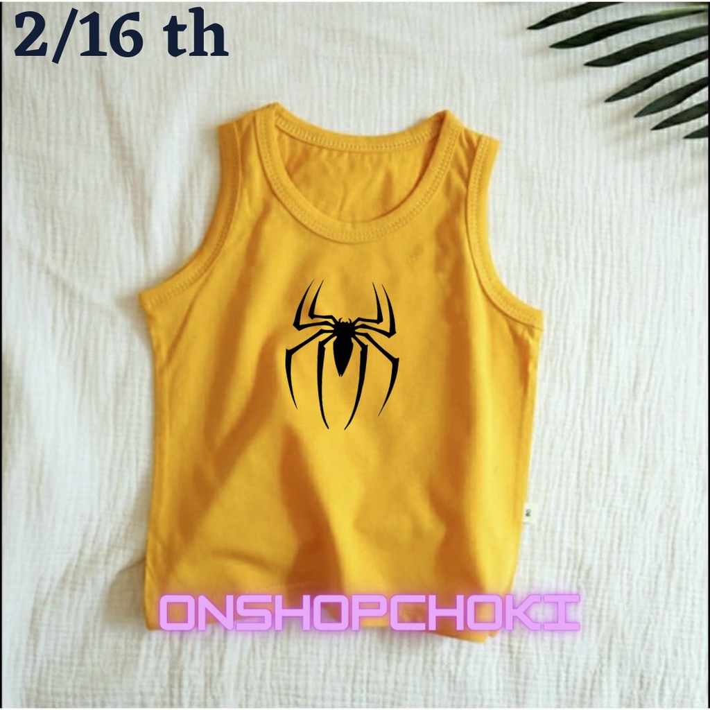 Singlet Anak LOGO &lt;spridermen&gt; Unisex Ideal Usia 2-16th Singlet Anak Anak Pakaian Anak Unisex