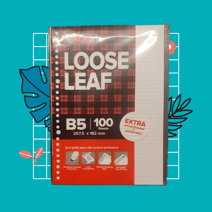 

kertas binder B5 isi 100 lembar | loose leaf Big Boss | isi kertas