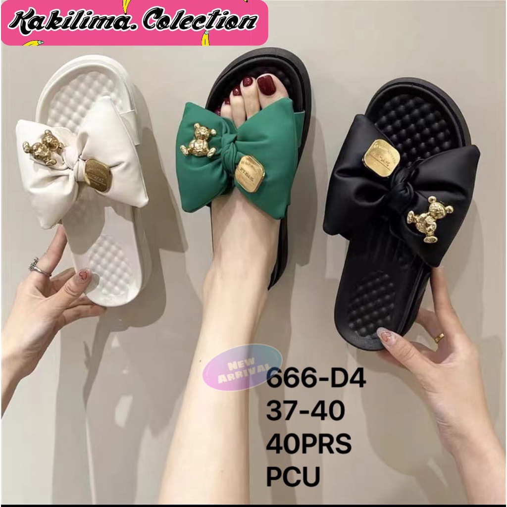 Balance 666-D4/ sandal wedges korean wanita slop jelly pin pita perempuan