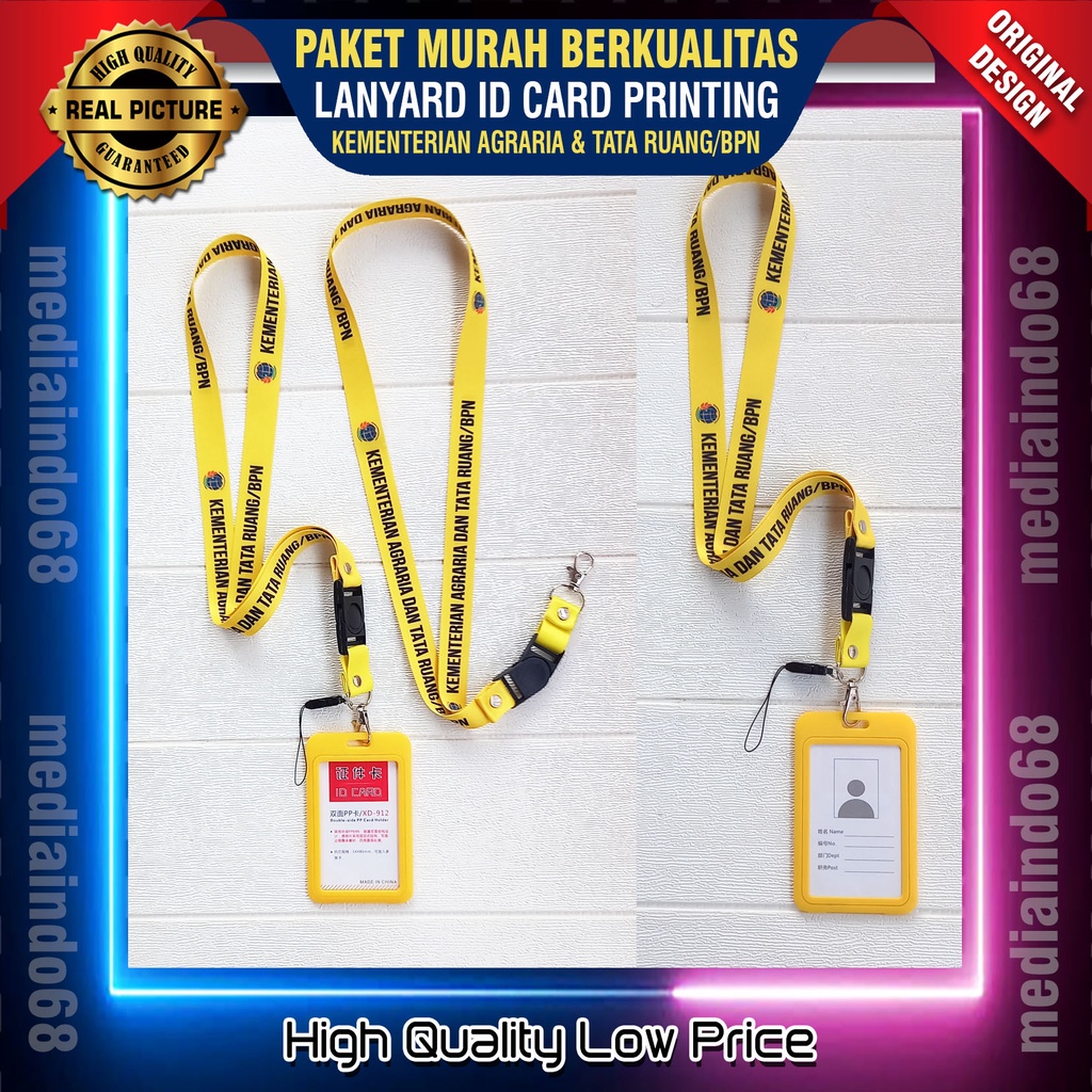 

Lanyard Id Card Printing KEMENATR/BPN-Bonus Strap HP/Flashdisk