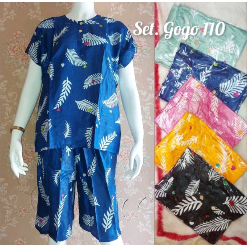 SETELAN SANTAI GOGO / SETELAN PENDEK WANITA / SETELAN SANTAI WANITA / SETELAN WANITA 7/8 / SETELAN TIDUR / BAJU TIDUR