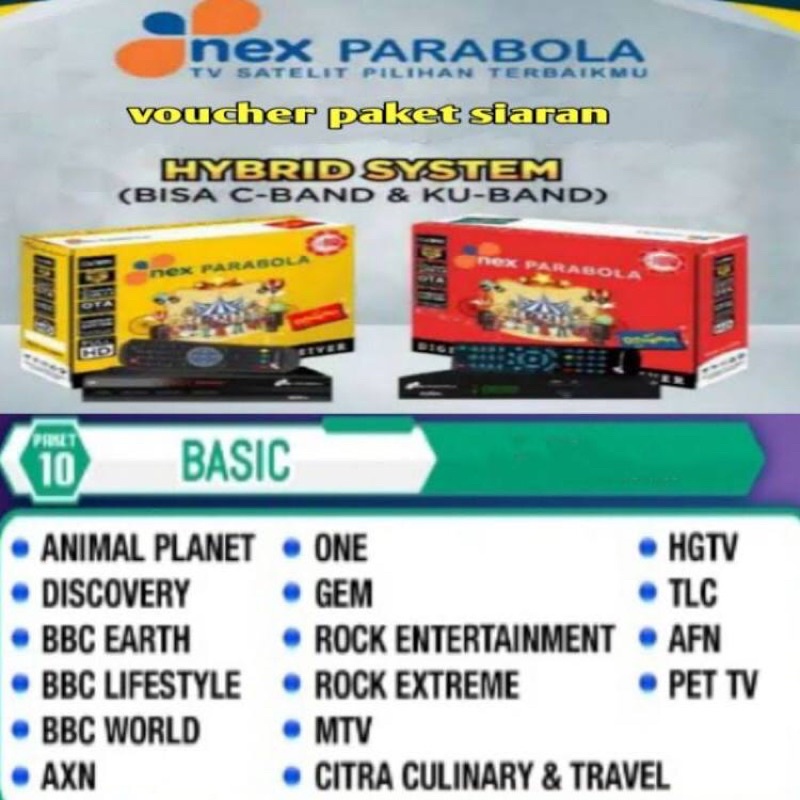 Paket basic nex parabola 30 hari