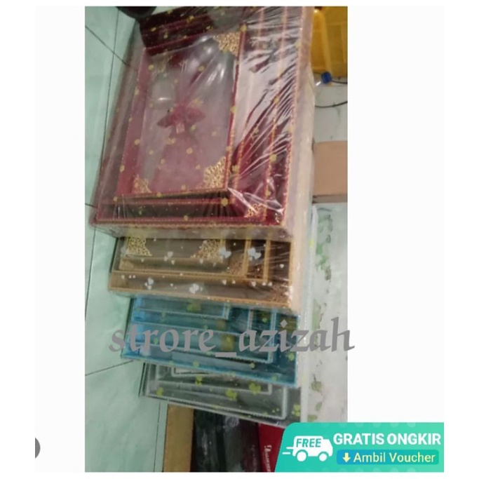 

Kotak hantaran / kotak seserahan / box hantaran full mika model tile warna maroon BAHAN TRIPLEK KERBOT PRODAK DARIstore_azizah