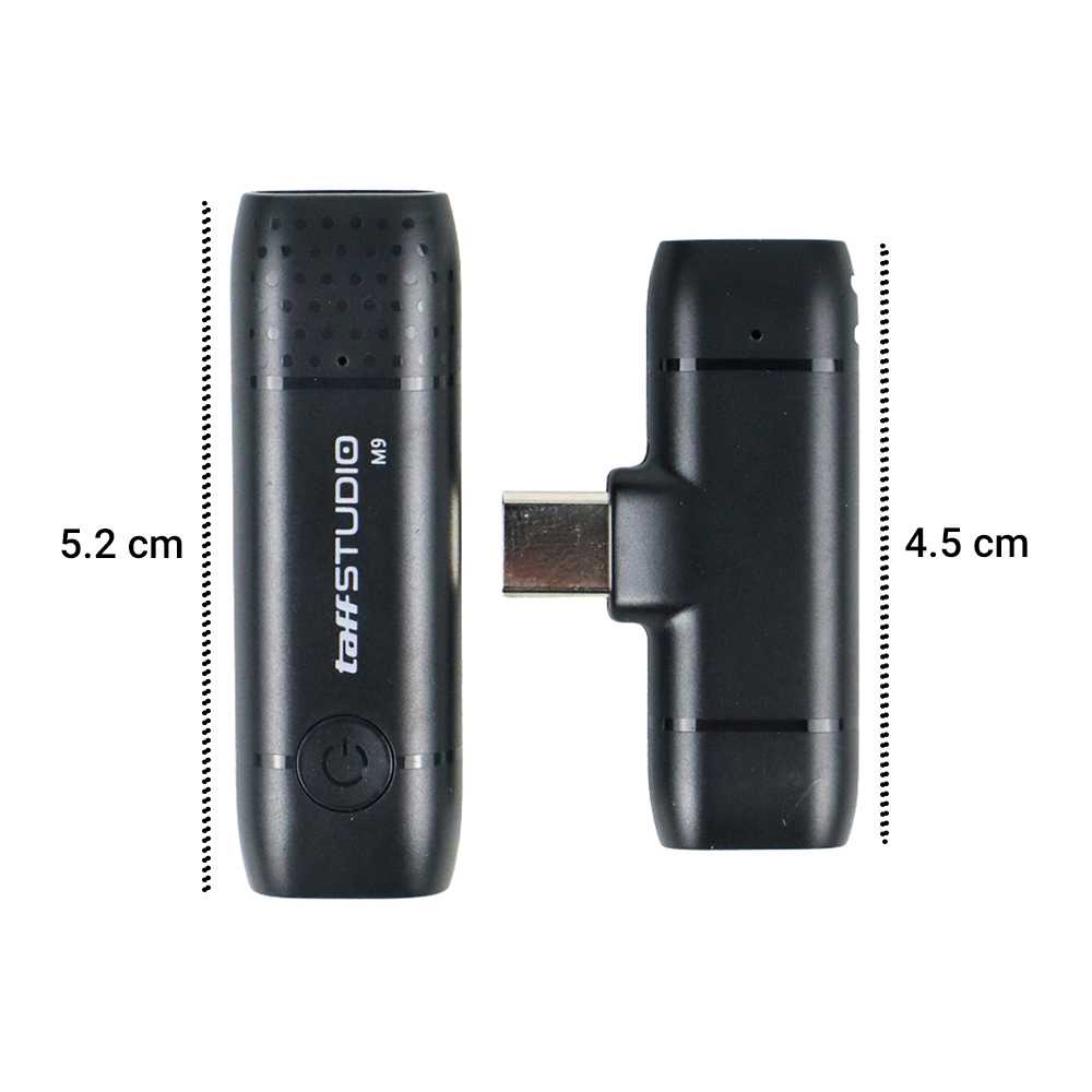 ( 100% BARANG ORI ) TaffSTUDIO Wireless Lavalier Lapel Microphone Live USB Type C - M9