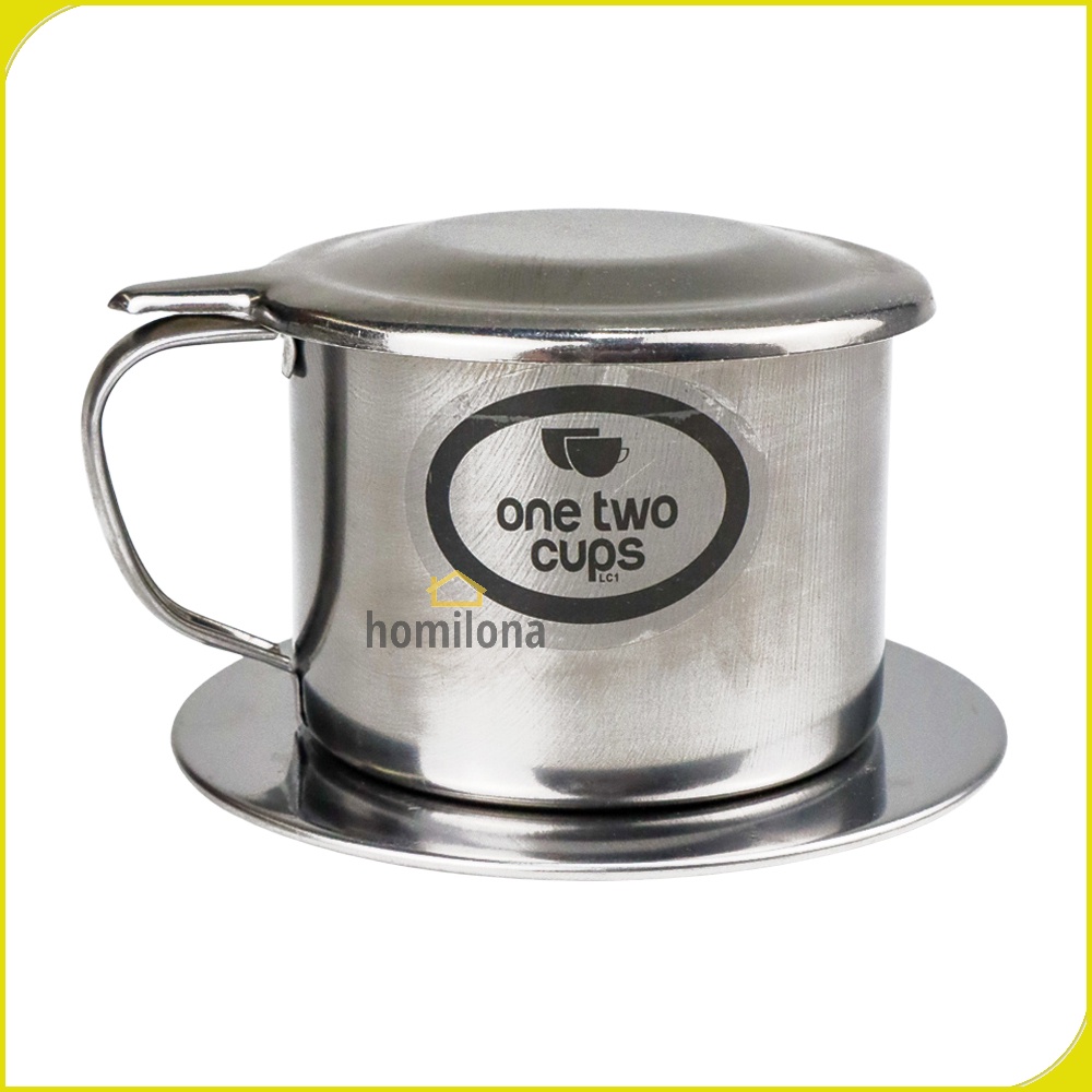 One Two Cups Filter Kopi Vietnamese Coffee Drip 100ml 8 7 Quai atau 50ml 6 Quai LC1 Silver