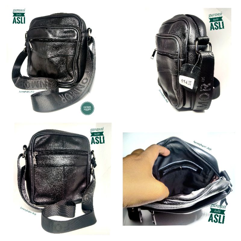 Tas Selempang selendang Import kulit asli pria wanita Original Fonmor