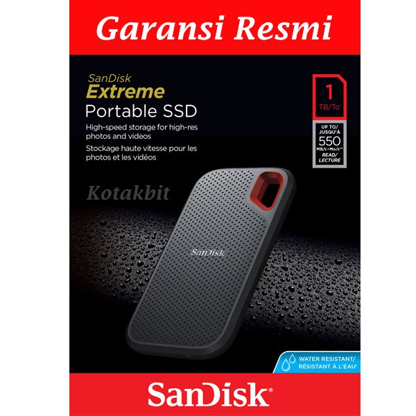 SanDisk Extreme PORTABLE SSD  - 1TB up to 1050MBps TYPE C