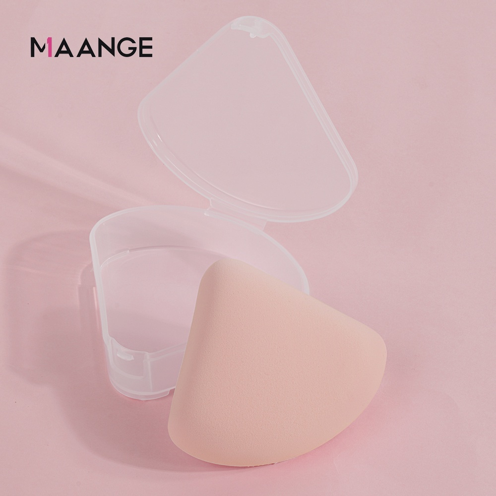 MAANGE Spon Pizza Segitiga Cushion Puff Dry Use Sponge Makeup Bedak Foundation Puff Spons Rias Sisi Ganda Bantalan Udara Puff Kering Basah Penggunaan Riasan Cair Berkualitas Tinggi51144