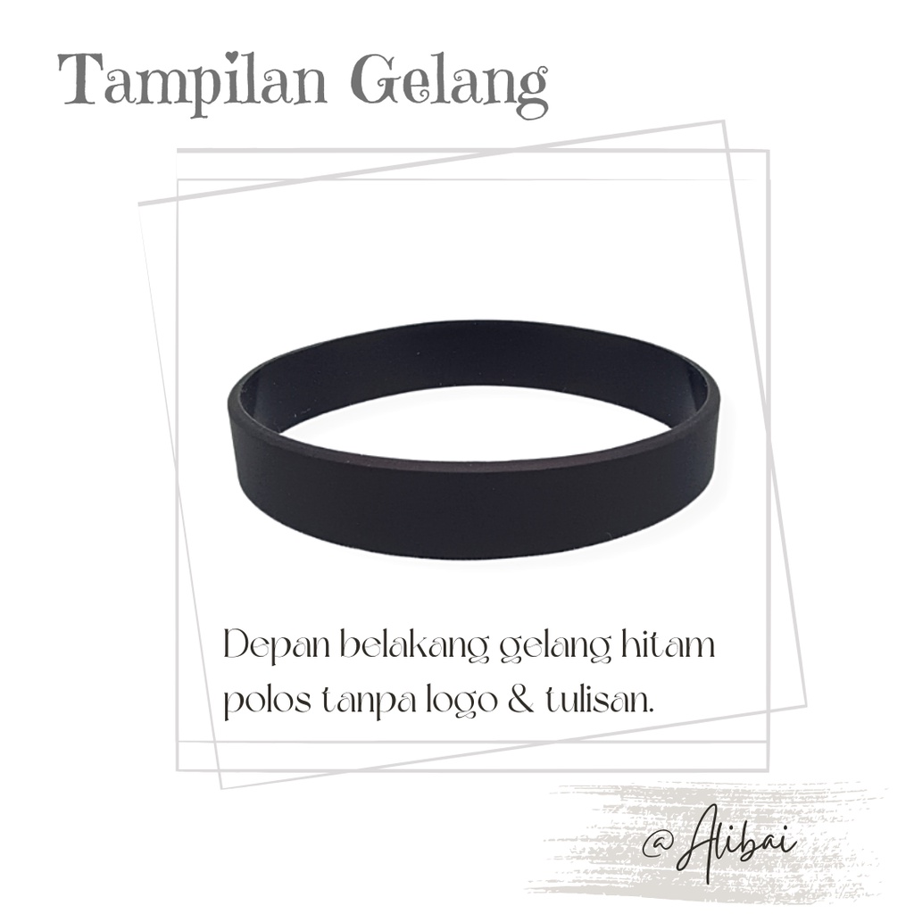 GELANG KARET HITAM POLOS - GELANG PRIA HITAM POLOS - AKSESSORIS GELANG PRIA FASHION - GELANG ETNIK