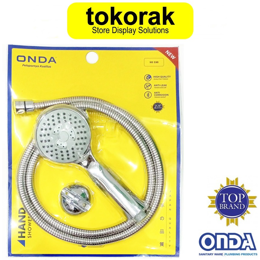 SHOWER MANDI SO 230 1/2&quot; ONDA FLEXIBLE SHOWER HOSE CHROME 150 CM SO230