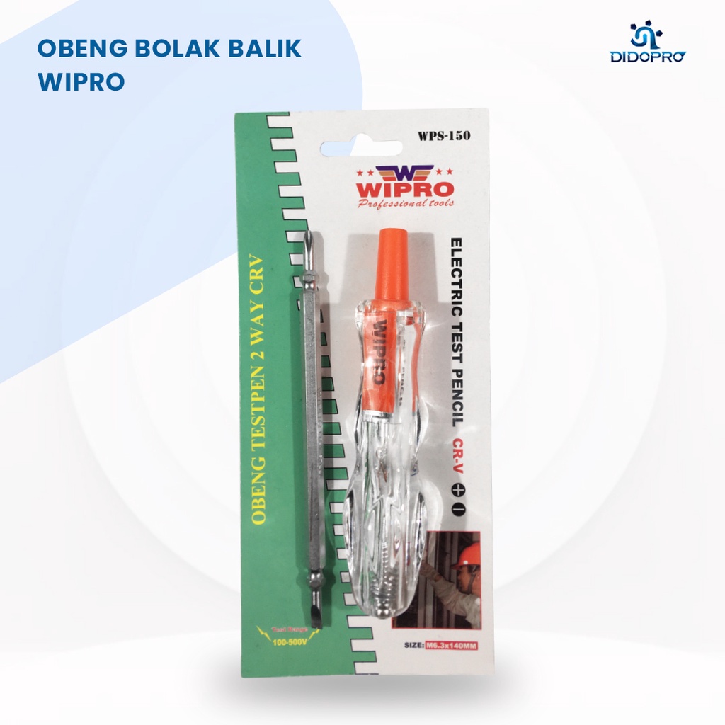 Obeng Tespen Bolak Balik - Tespen Listrik 2 Way Wipro