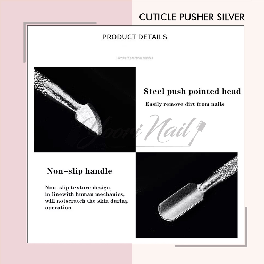 Cuticle pusher pendorong kutikula manicure pedicure nail art pusher nail