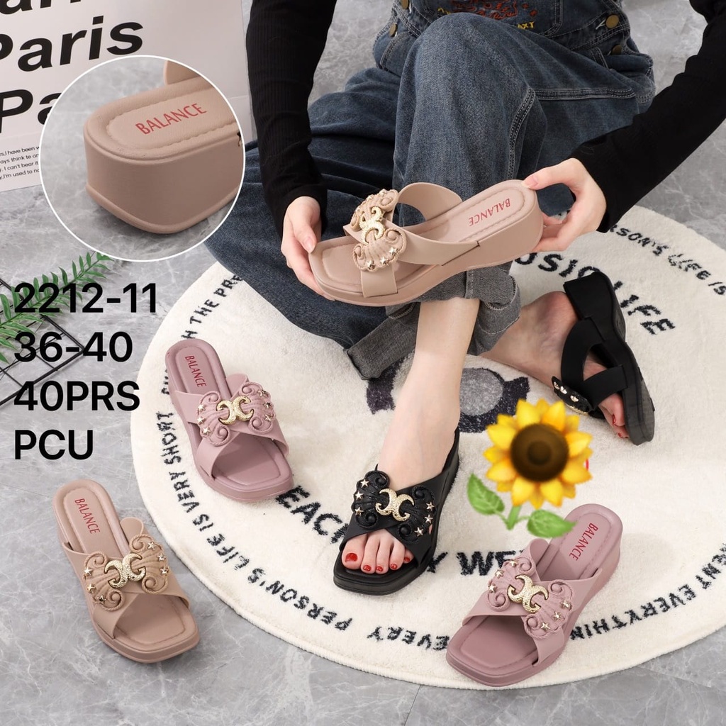 Sandal Karet Jelly Wedges Wanita Import Model Fashion KoreaTerbaru Original Kekinian by AGUNG STYLE Balance 2212-11